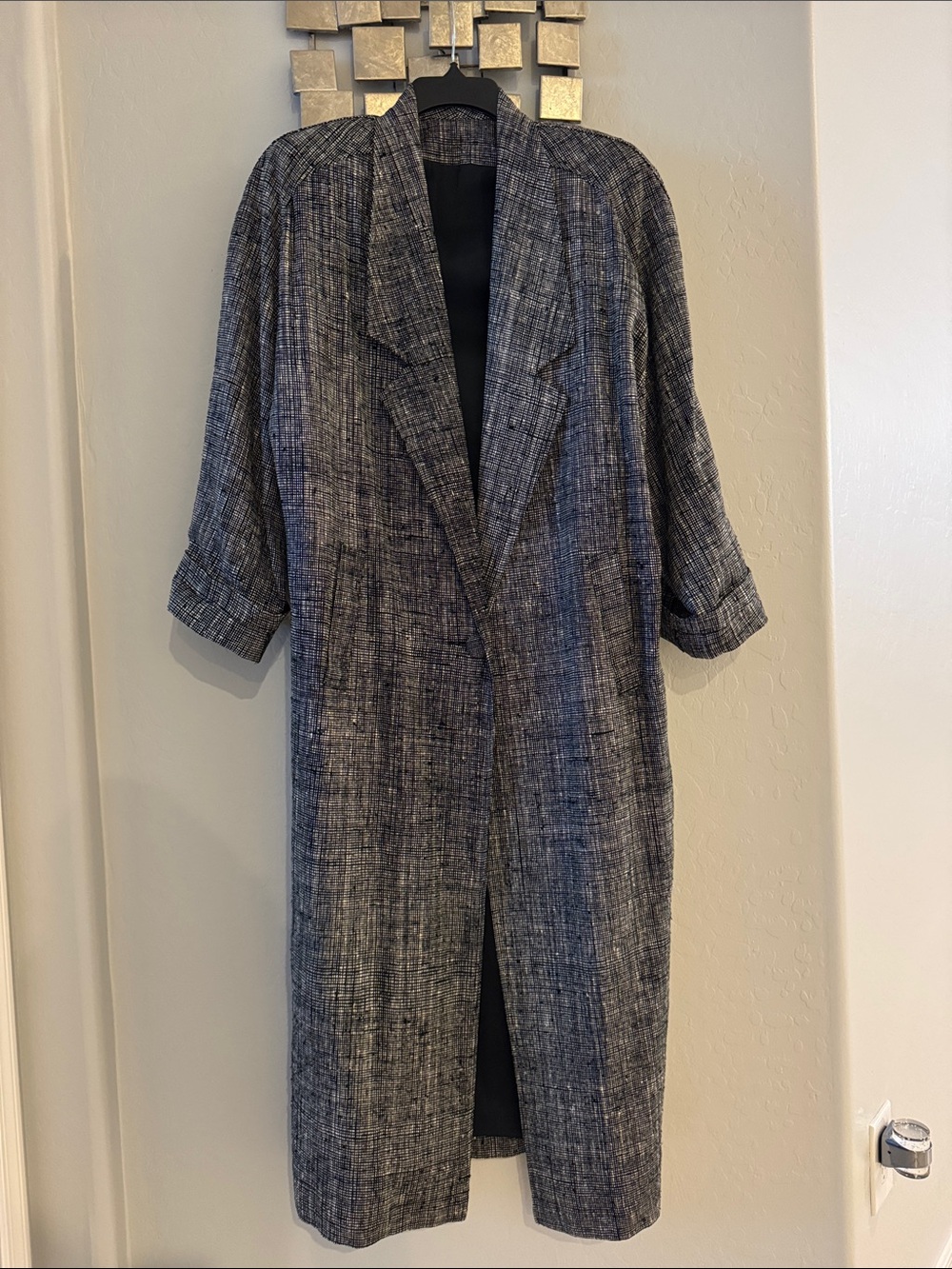 Doncaster Silks Long Raw Silk Overcoat Women’s Size M